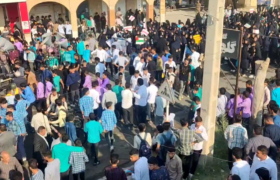 حضور پرشور دانش آموزان رامشیری در راهپیمایی روز ۱۳ آبان