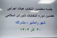 اعضای هیأت اجرایی انتخابات شوراهای اسلامی شهر در شهرستان رامشیر مشخص شدند